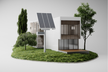 home with a solar panel