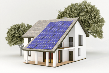 home with a solar panel
